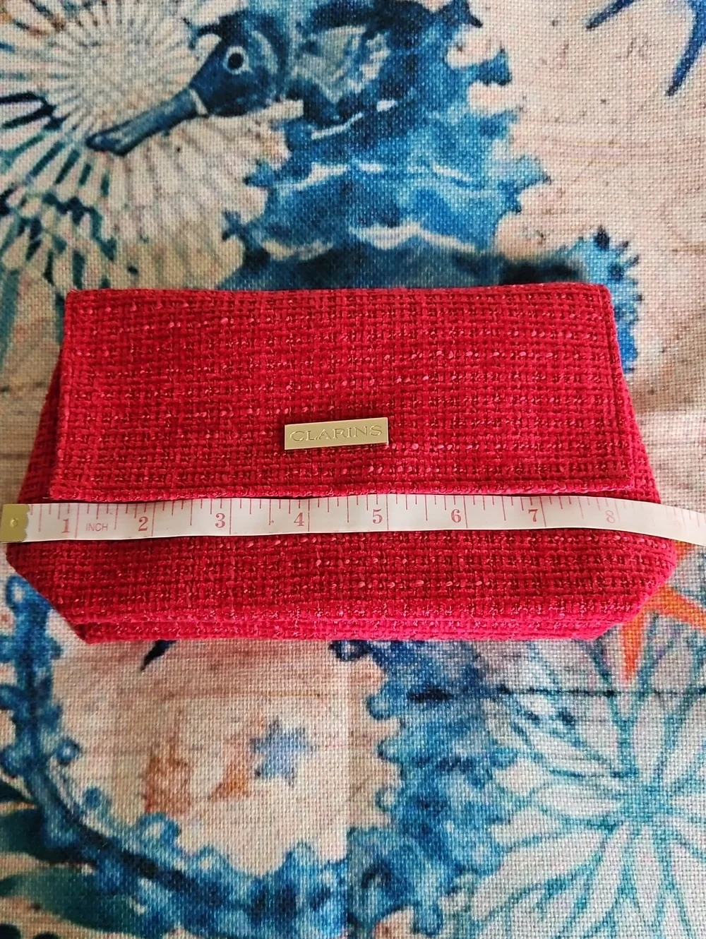 Clarins Skincare With Tweed Cosmetic Bag